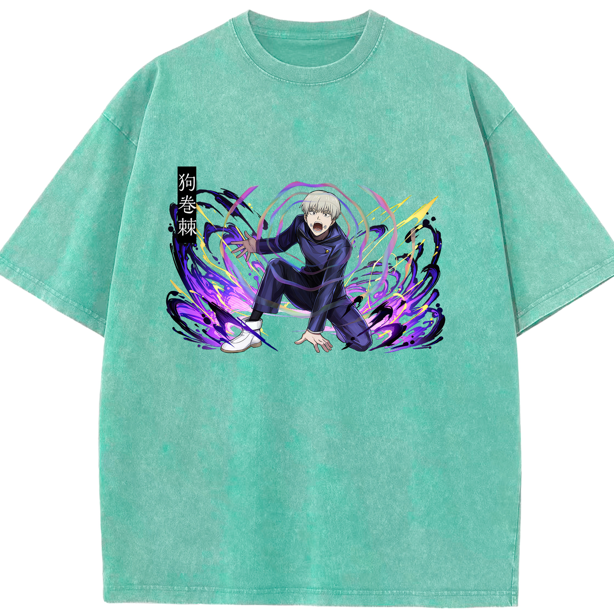 （画像用） 呪術廻戦 Jujutsu Kaisen 綿100% ヴィンテージ風 半袖Tシャツ（フロントプリント）